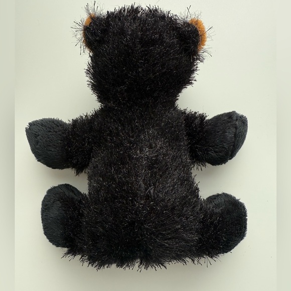 7” Ganz Webkinz Black Bear Stuffed Animal Toy Black Black and Brown Plush Bear - Picture 2 of 9